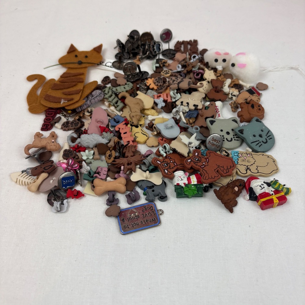 Cat and Dog 3D Embellishments Lot Scrapbooking Card Making Pet Craft Supplies